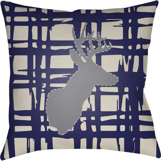 Deer Indoor/Outdoor Pillow by Livabliss. Made from front: 100% polyester, back: 100% polyester in a modern style.