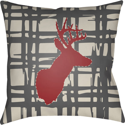 Deer Pillow - 26160 by Livabliss. Made from front: 100% polyester, back: 100% polyester in a modern style.