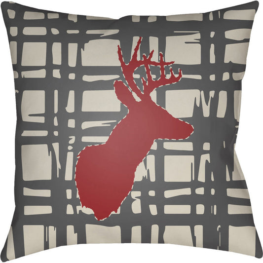Deer Indoor/Outdoor Pillow by Livabliss. Made from front: 100% polyester, back: 100% polyester in a modern style.