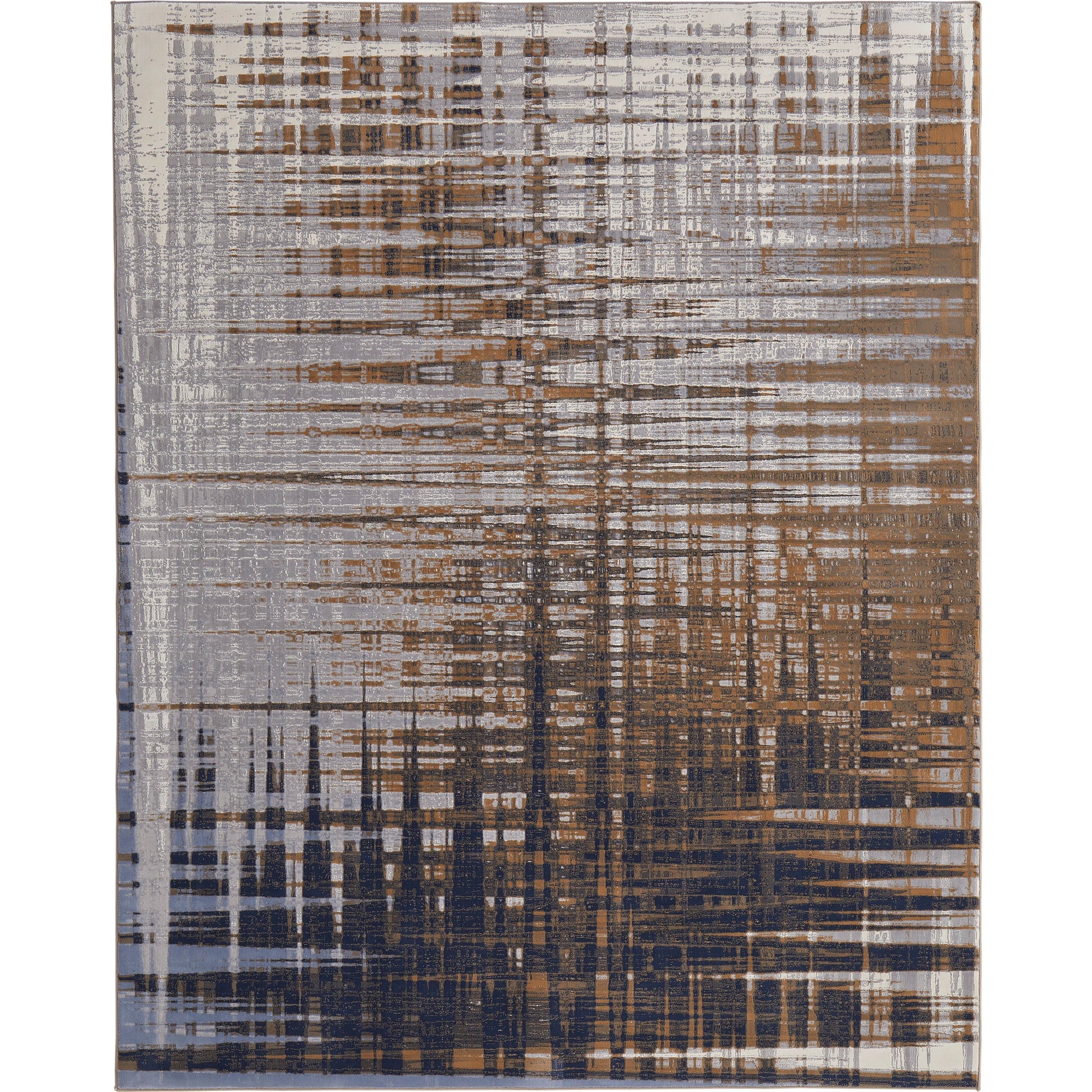 Clio Rug - 39K4F by Feizy in blue, orange, gray. Made from polypropylene, polyester in a unique style.