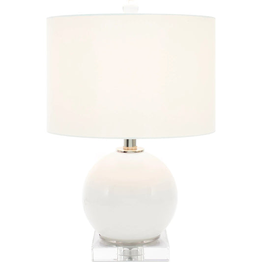 Delia Accent Lamp by Couture Lamps. Made from glass, optic crystal, polished steel in a transitional style.