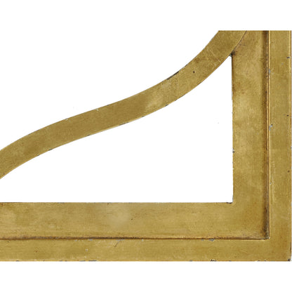 Luxe Curve Accent Mirror by Jonathan Charles in gold and gilded iron. Made from iron in a transitional style.