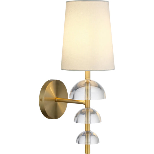 Demi Sconce by Worlds Away in gold. Made from unique in a modern style.
