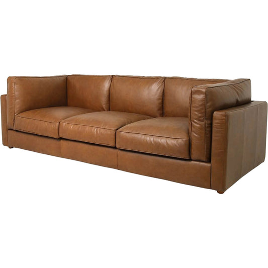 Den Sofa by LH Imports in antique sienna and walnut. Made from unique in a unique style.