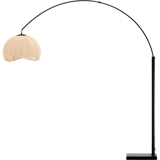 Desota Task Floor Lamp by Livabliss in black. Made from iron, linen in a unique style.