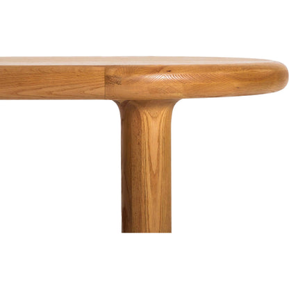 Destiny Oval Dining Table by LH Imports in brown and natural oak. Made from solid oak, oak veneer in a transitional style.