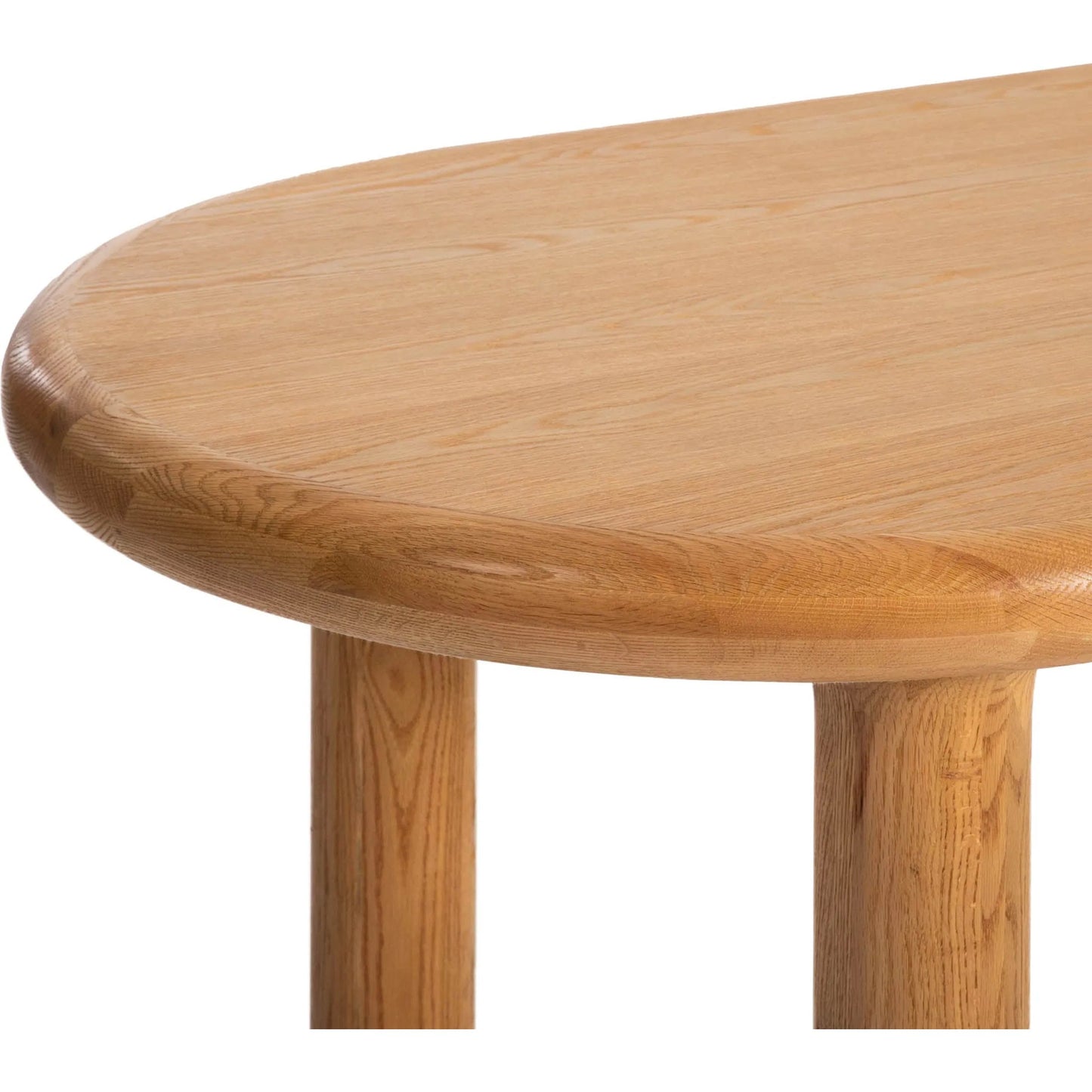 003 SI-2325022 | Closeup | Destiny Oval Dining Table by LH Imports in brown and natural oak. Made from solid oak, oak veneer in a transitional style.