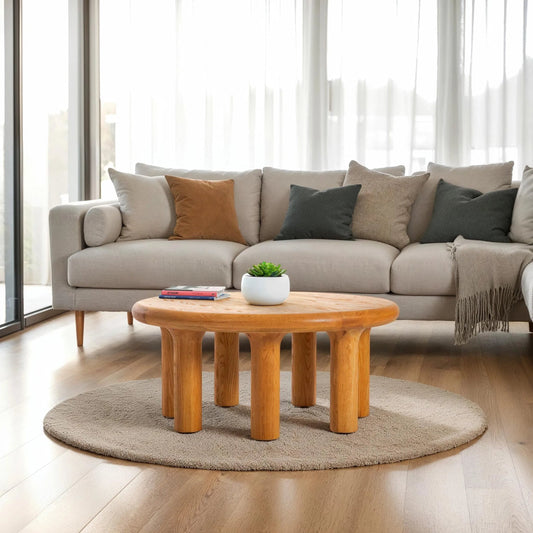 Destiny Coffee Table by LH Imports in brown and natural oak. Made from solid oak, oak veneer in a transitional style.