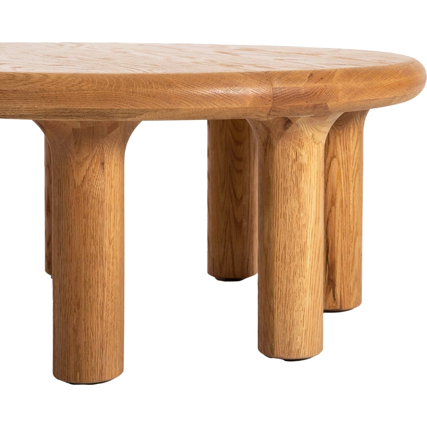 003 SI-2325023 | Closeup | Destiny Coffee Table by LH Imports in brown and natural oak. Made from solid oak, oak veneer in a transitional style.