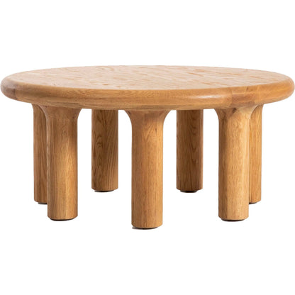 Destiny Coffee Table by LH Imports in brown and natural oak. Made from solid oak, oak veneer in a transitional style.