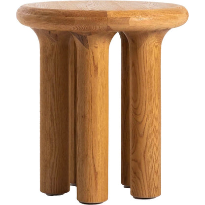 Destiny Side Table by LH Imports in brown and natural oak. Made from solid oak, oak veneer in a transitional style.