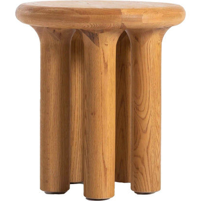 Destiny Side Table by LH Imports in brown and natural oak. Made from solid oak, oak veneer in a transitional style.
