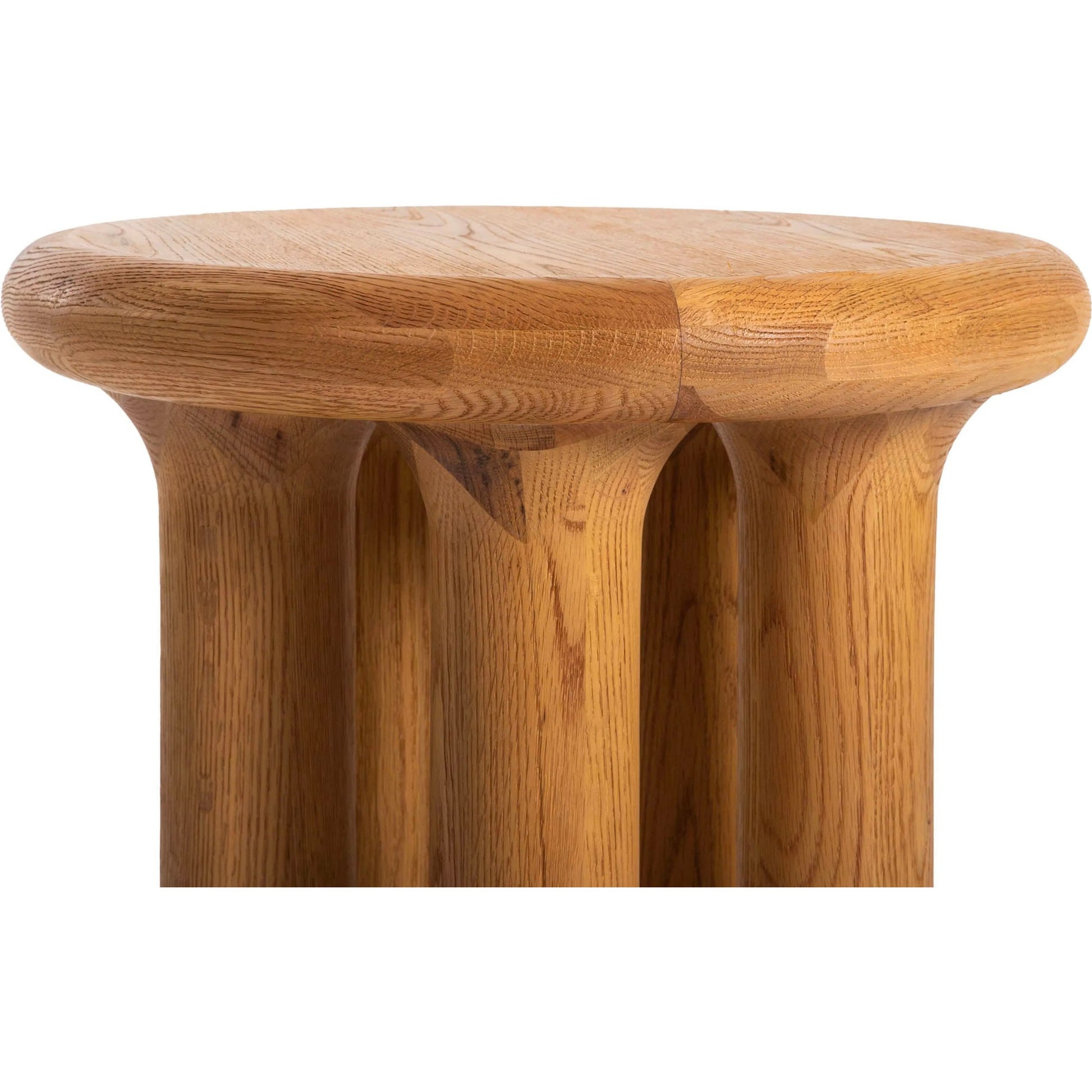 Destiny Side Table by LH Imports in brown and natural oak. Made from solid oak, oak veneer in a transitional style.