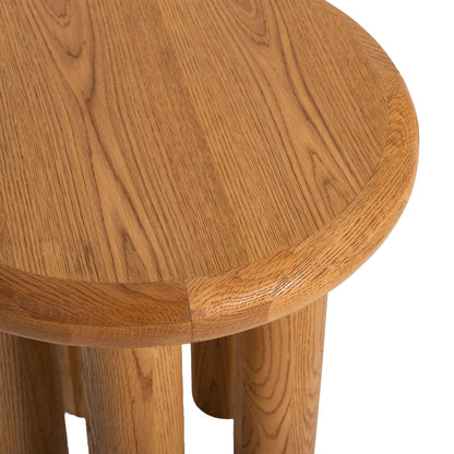 Destiny Side Table by LH Imports in brown and natural oak. Made from solid oak, oak veneer in a transitional style.