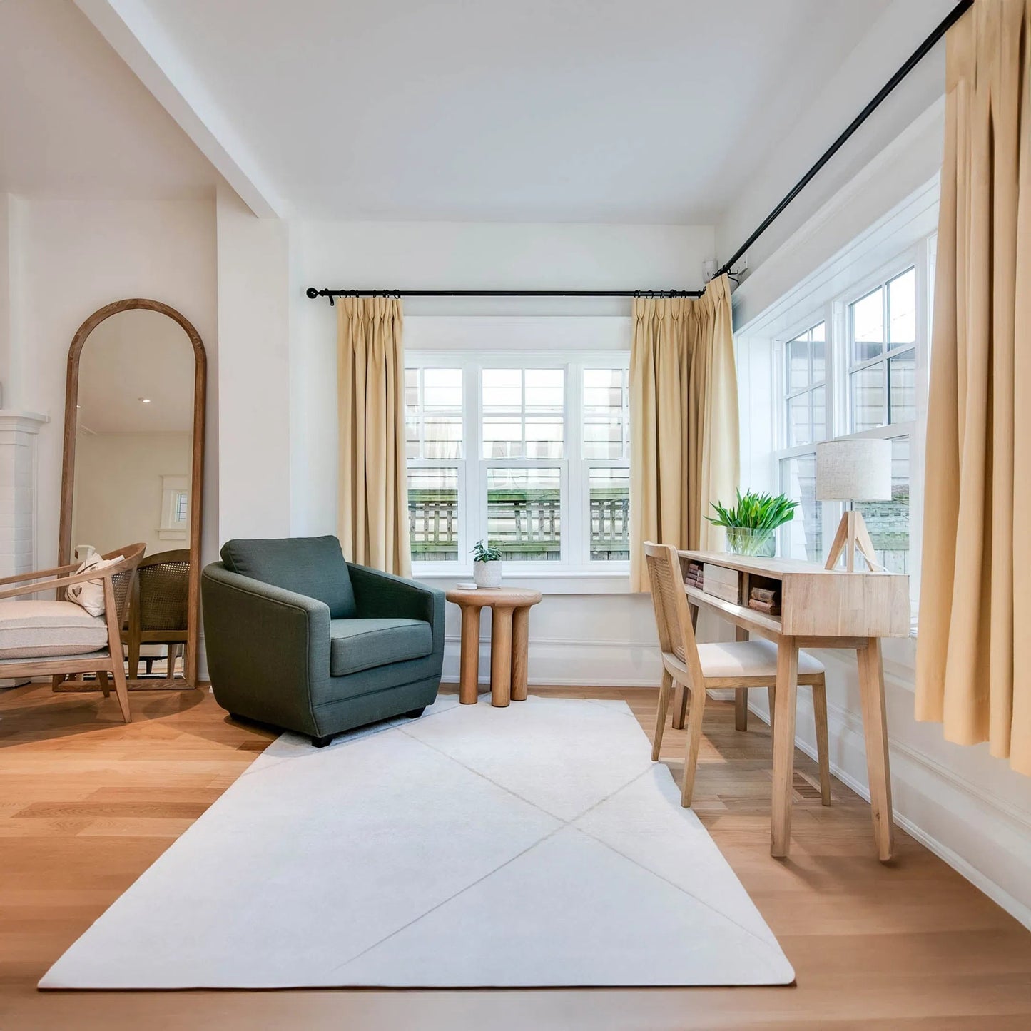 004 SI-2325024 | Lifestyle | Destiny Side Table by LH Imports in brown and natural oak. Made from solid oak, oak veneer in a transitional style.