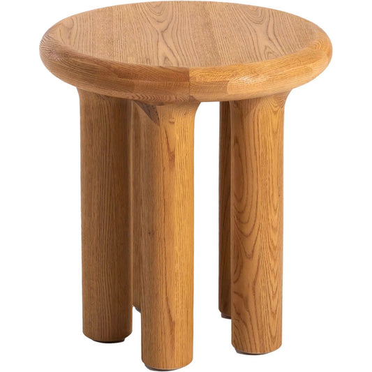 Destiny Side Table by LH Imports in brown and natural oak. Made from solid oak, oak veneer in a unique style.