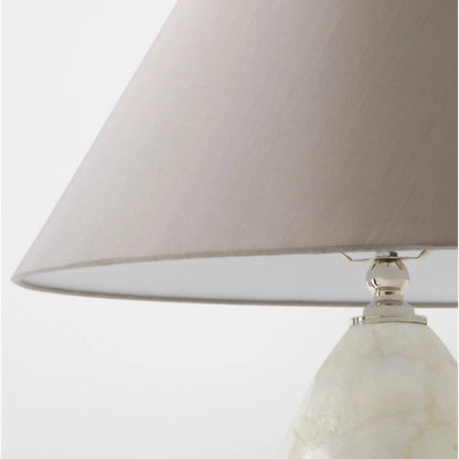 Abalone Shell Scaled Lamp by Global Views in gray. Made from crystal, metal in a modern style.