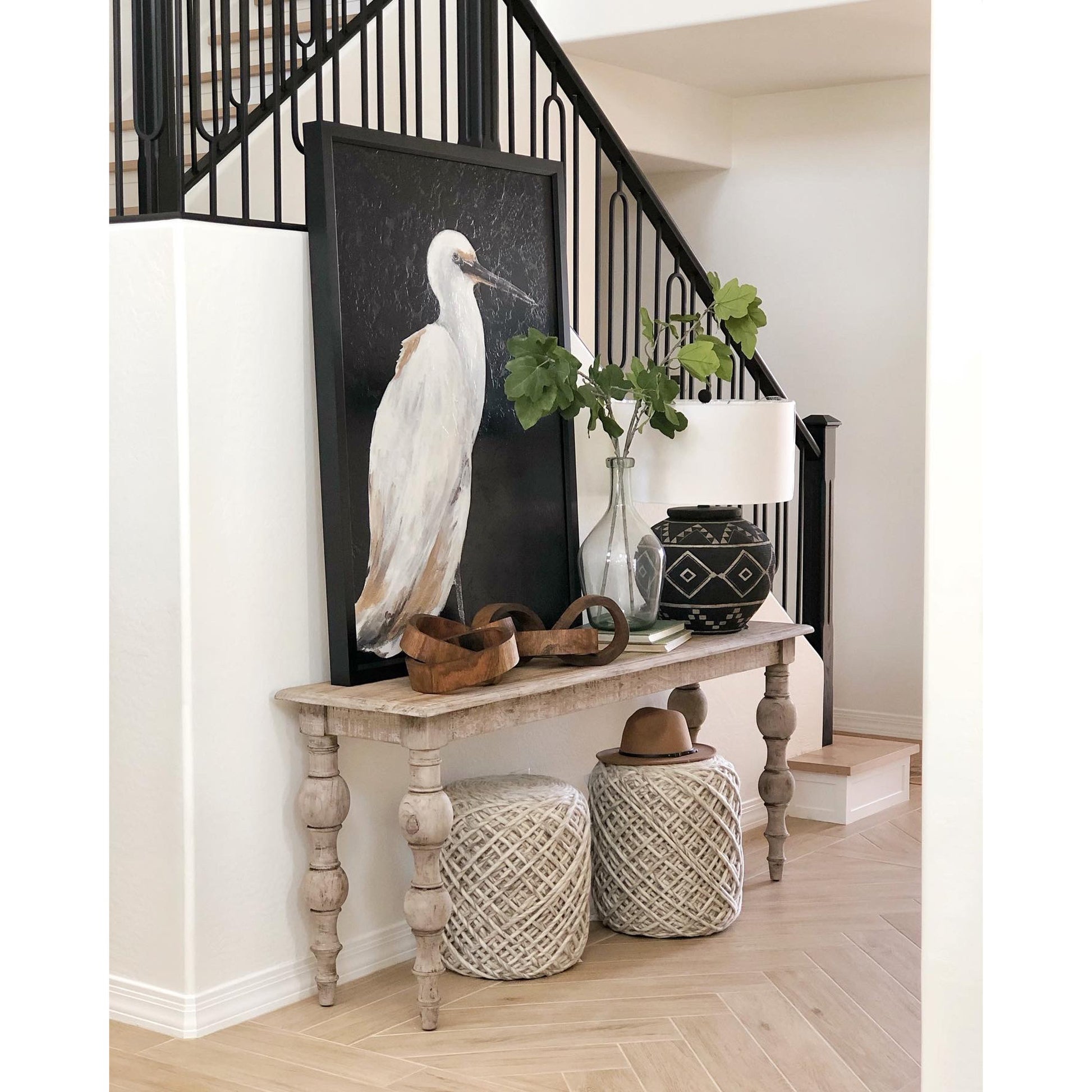 Wooden Links Centerpiece by Regina Andrew. Made from acacia wood in a modern style.