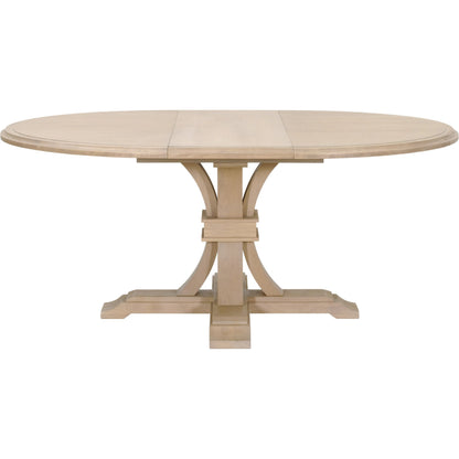 Devon Dining Table by Essentials For Living in natural gray. Made from solid acacia, acacia veneer in a cottage & farmhouse style.