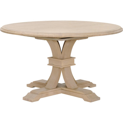 Devon Dining Table by Essentials For Living in natural gray. Made from solid acacia, acacia veneer in a cottage & farmhouse style.