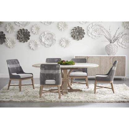 Devon Dining Table by Essentials For Living in natural gray. Made from solid acacia, acacia veneer in a cottage & farmhouse style.