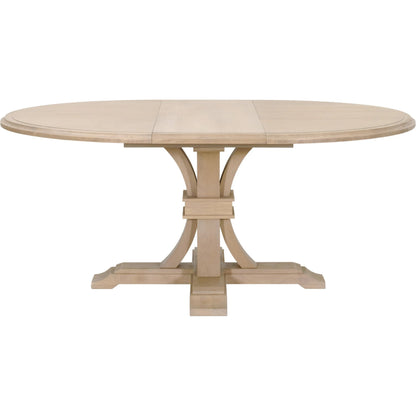 Devon Dining Table by Essentials For Living in natural gray. Made from solid acacia, acacia veneer in a cottage & farmhouse style.