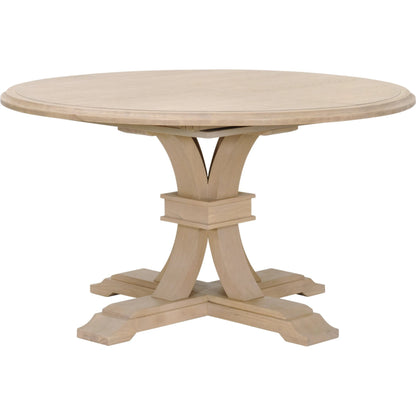 Devon Dining Table by Essentials For Living in natural gray. Made from solid acacia, acacia veneer in a cottage & farmhouse style.