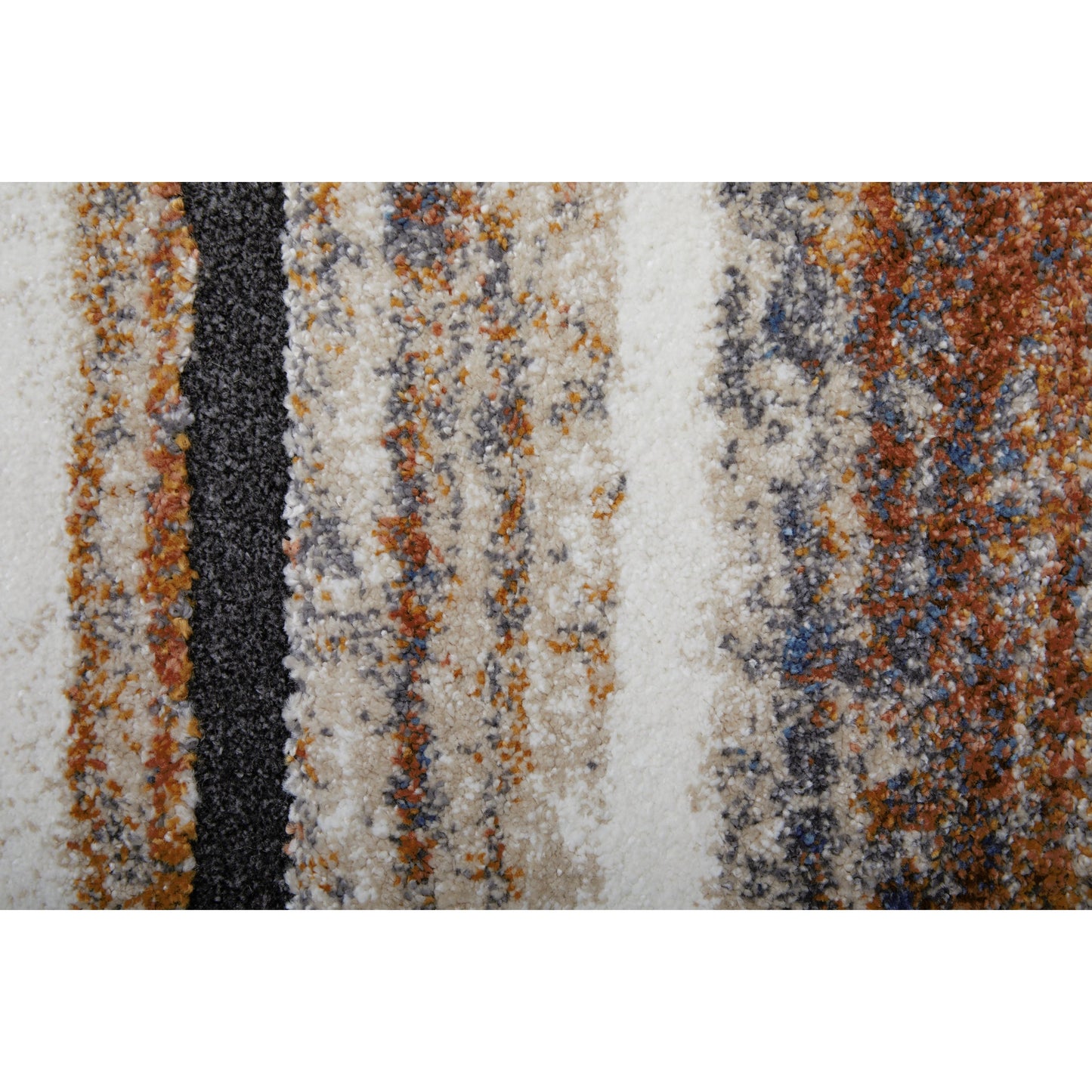005 SI-2129649,SI-2129650,SI-2129651,SI-2129652,SI-2129653 | Closeup | Gilmore Stripes Rug - 39MQF by Feizy in ivory, orange, gray. Made from polypropylene in a unique style.