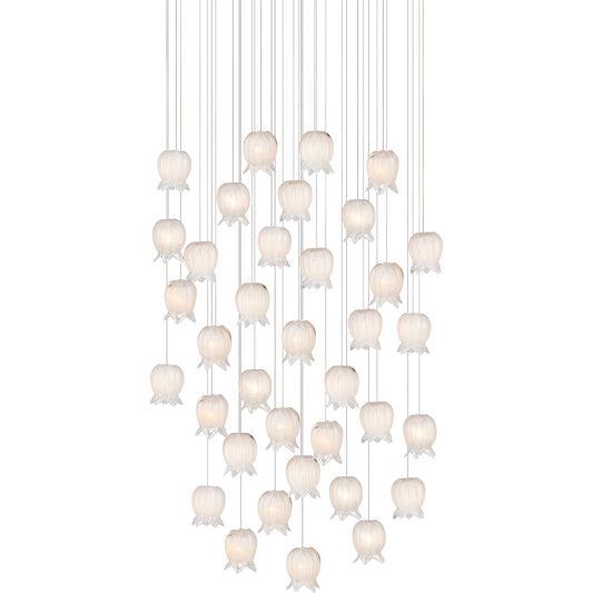 Polpo 36-Light Multi-Drop Pendant by Currey and Company. Made from art glass, metal in a modern style.