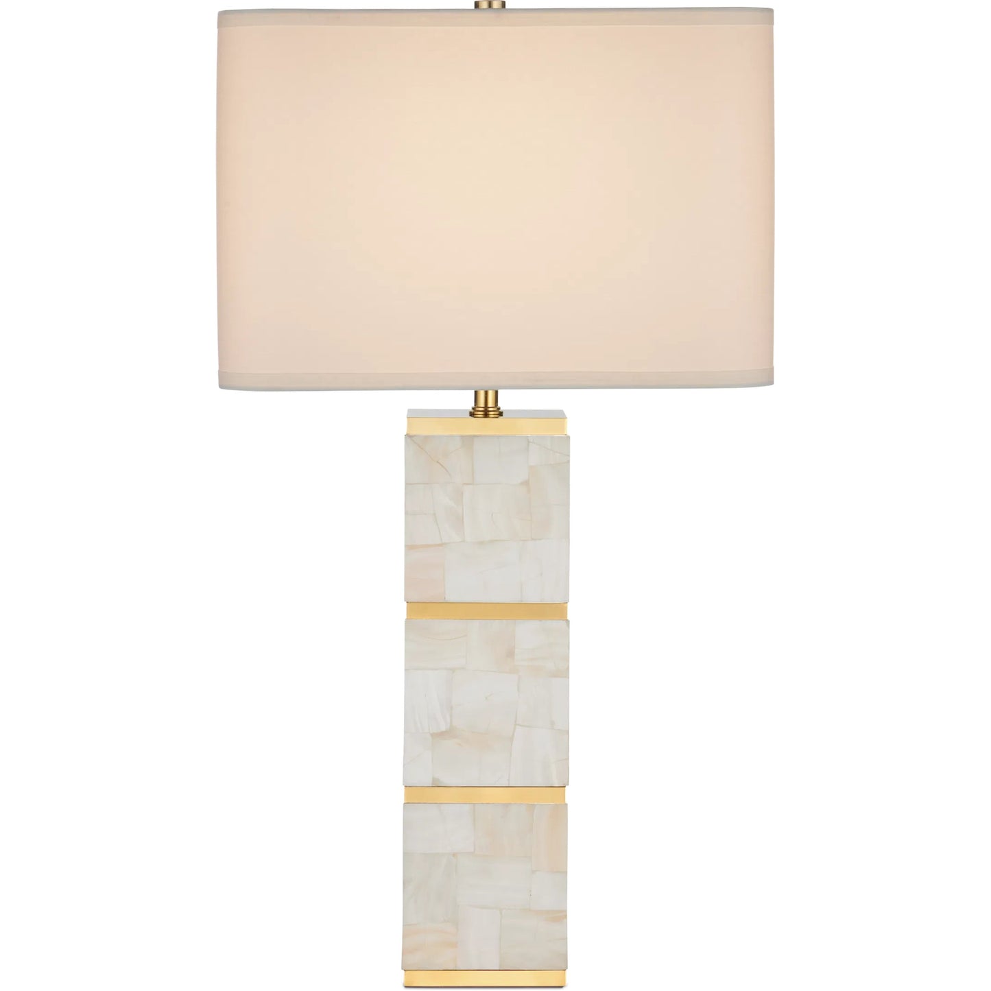 002 SI-2386996 | Additional Silo | Casey Mother of Pearl Table Lamp by Currey and Company in natural, brass. Made from mother of pearl, stainless steel, composite in a modern style.