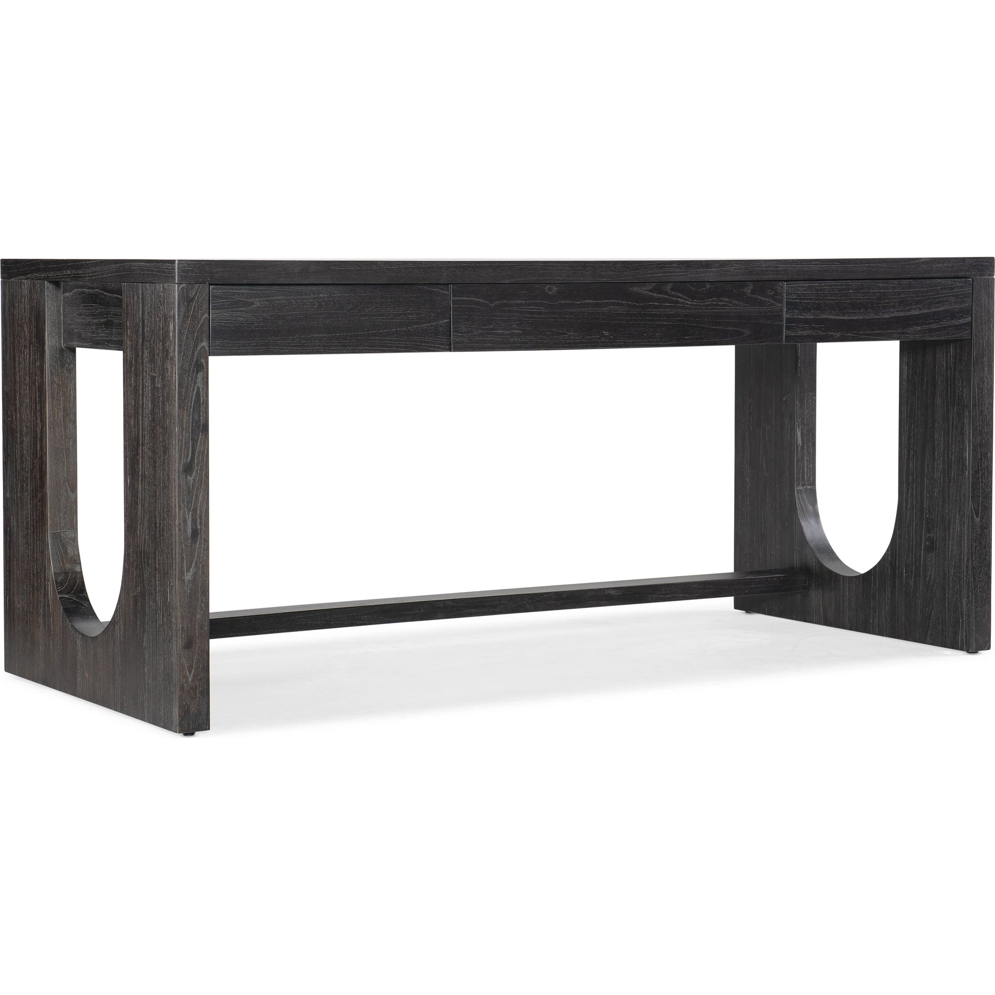 Commerce & Market Writing Desk by Hooker Furniture in black. Made from mindi veneers in a modern style.