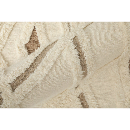 Anica Transitional Geometric Rug - 8008F by Feizy in ivory, taupe, brown. Made from wool in a unique style.