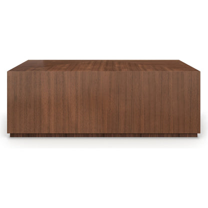 Bello Rectangle Cocktail Table by Caracole in retro walnut. Made from unique in a transitional style.