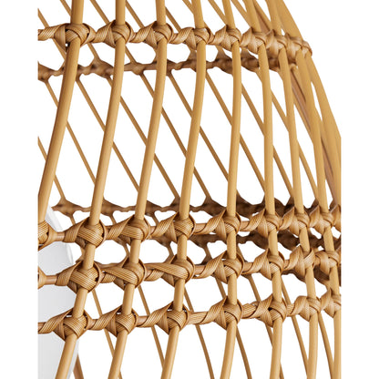 Fishtrap Outdoor Pendant by Currey and Company in natural, black, frosted white. Made from all-weather wicker, metal, glass in a unique style.