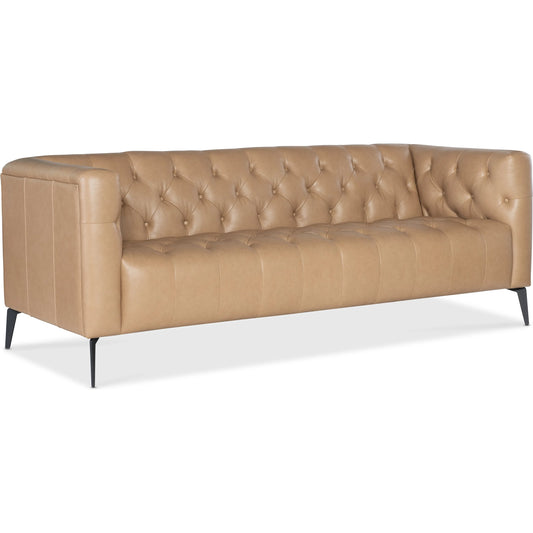 Nicolla Stationary Sofa by Hooker Furniture in matte black. Made from unique in a traditional style.
