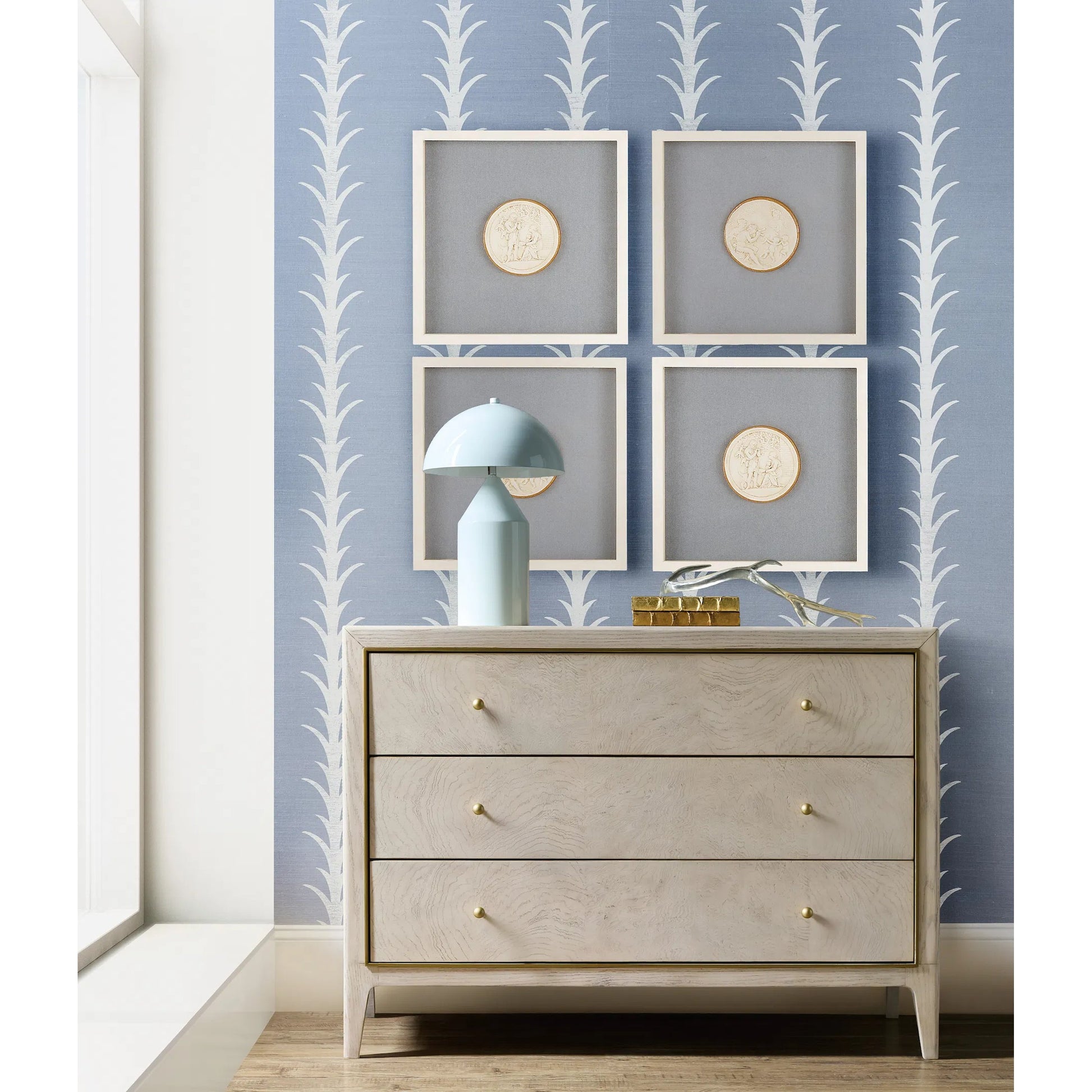 Melange Wanderlust Chest by Hooker Furniture in light greige, ash burl veneers. Made from wood, metal, fabric, 100% polyester in a transitional style.