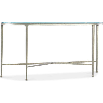Cora Glass Top Console Table by Hooker Furniture in champagne. Made from unique in a modern style.