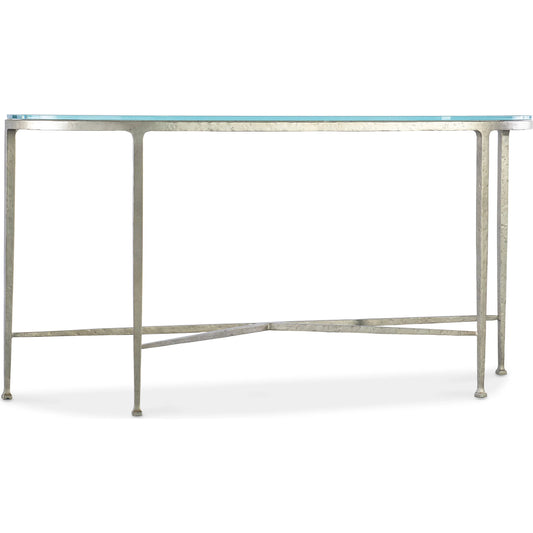 Cora Glass Top Console Table by Hooker Furniture in champagne. Made from unique in a unique style.