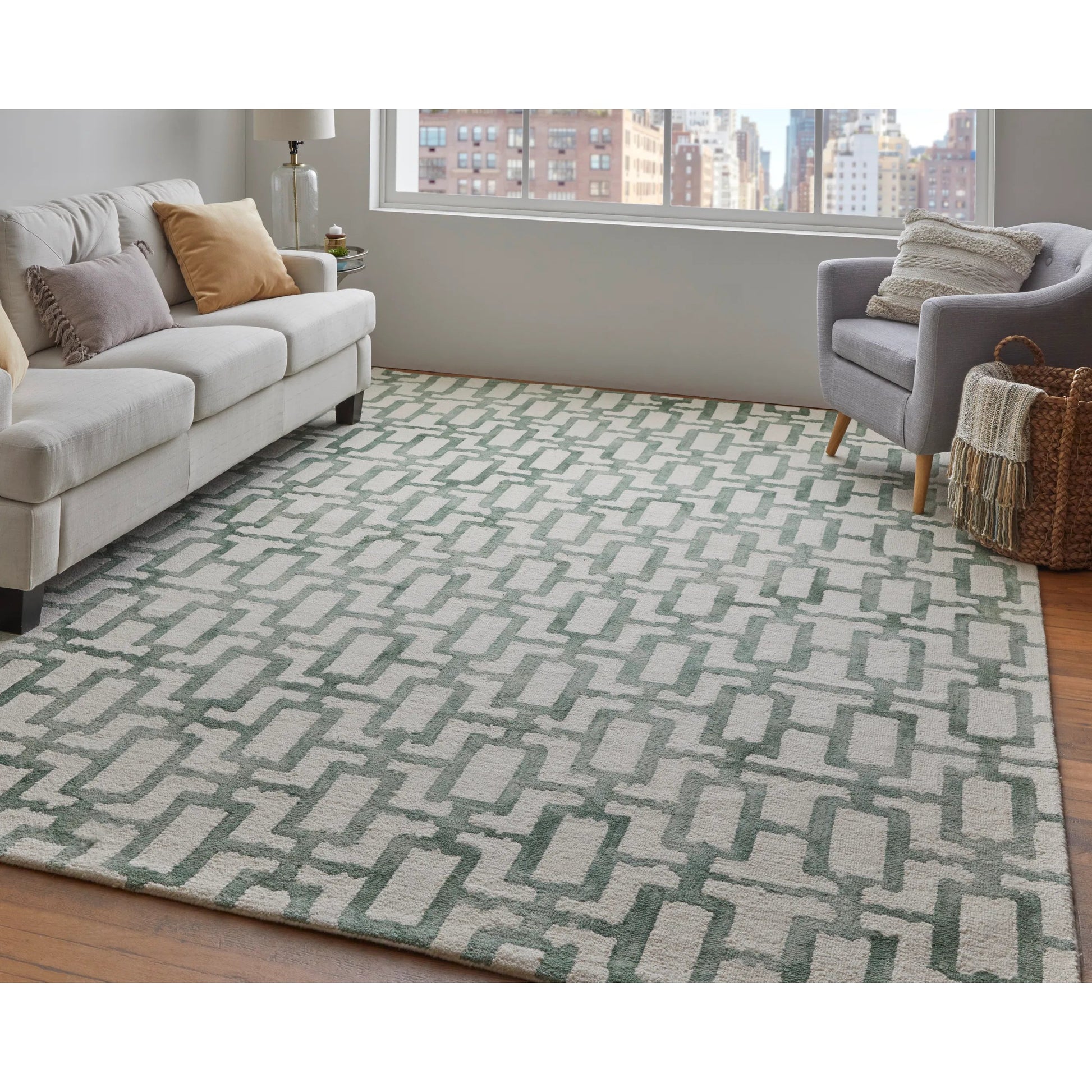 Lorrain Geometric Rug - 8919F by Feizy. Made from wool in a unique style.