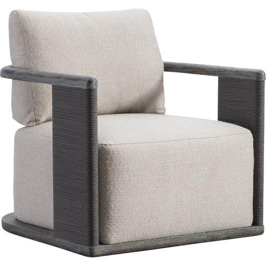 Andros Outdoor Swivel Chair by Bernhardt in beige, brown. Made from fabric, wood in a unique style.