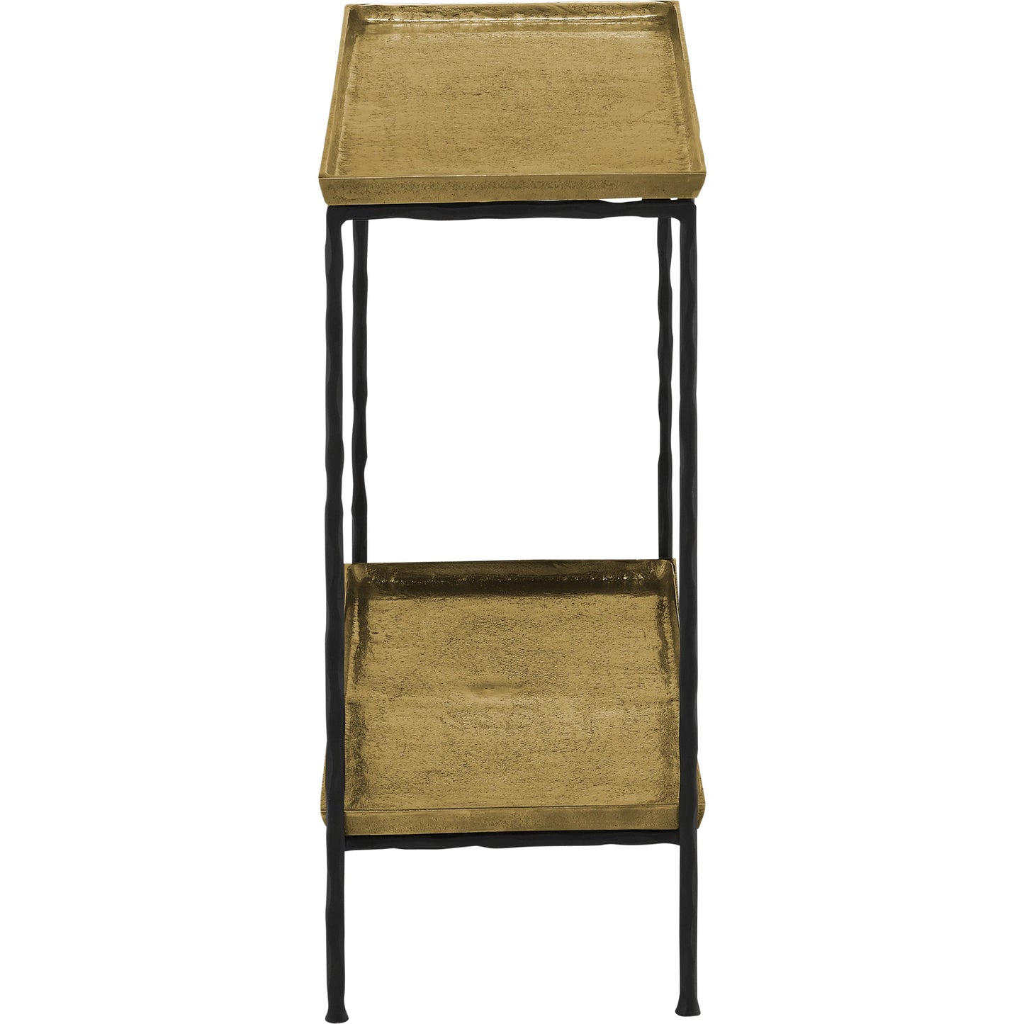 008 S-336053 | Additional Silo | Boyles Brass Side Table by Currey and Company in antique brass, black. Made from cast aluminum, iron in a transitional style.