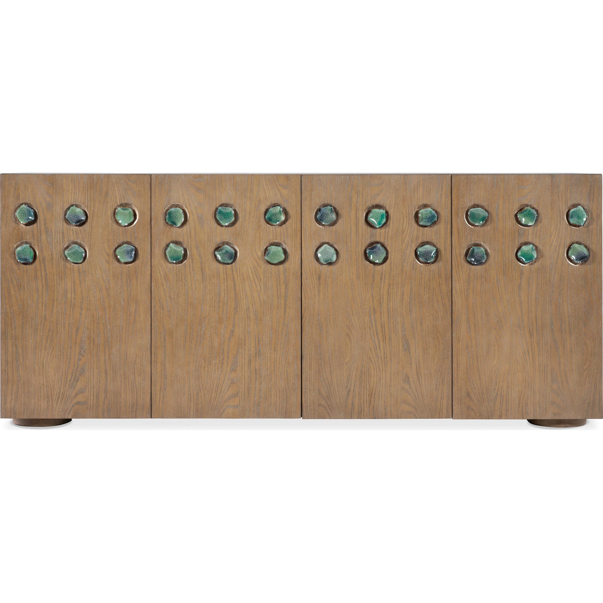 Commerce and Market Pilea Entertainment Credenza by Hooker Furniture. Made from oak solids, oak veneers, ceramic handles in a transitional style.