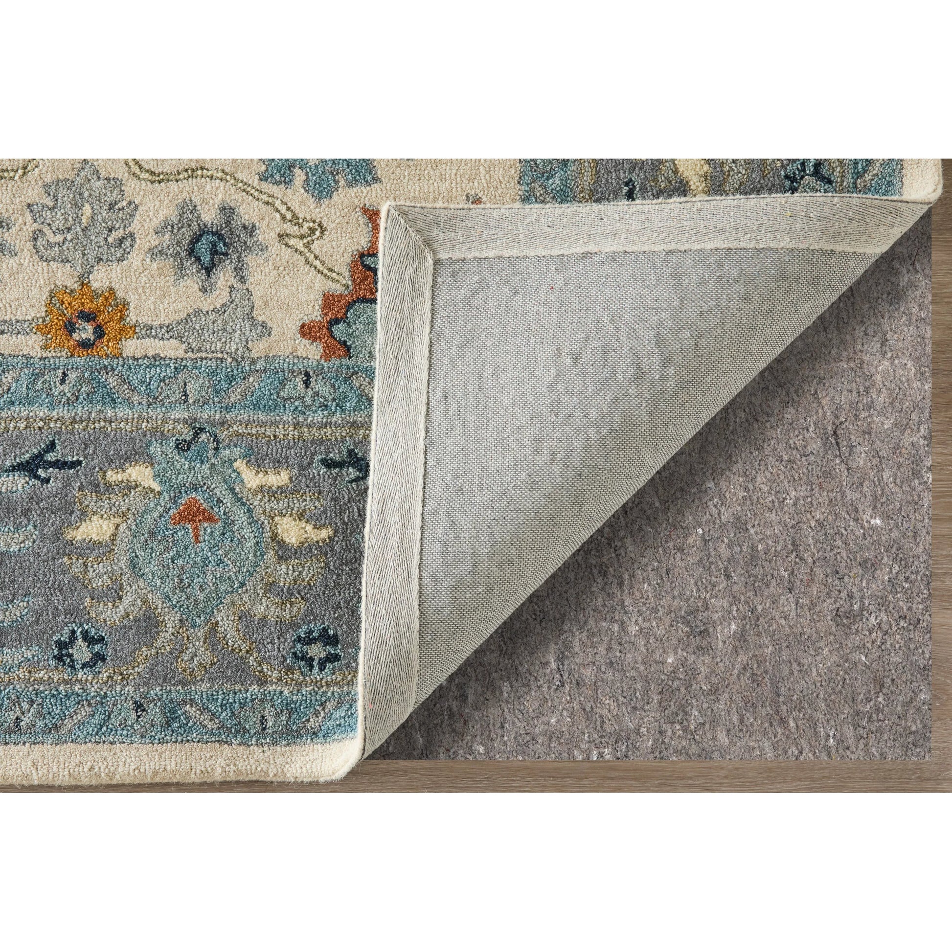 Springfield Traditional & Botanical SPF8A46F Rug by Feizy in blue, gray, ivory. Made from wool in a unique style.