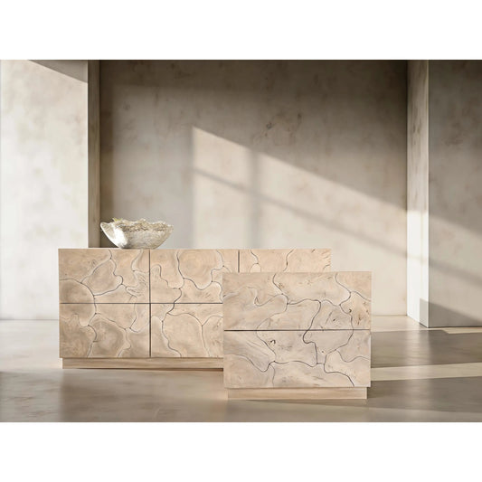 Calavaras Dresser by Bernhardt in bleached teak. Made from wood in a transitional style.