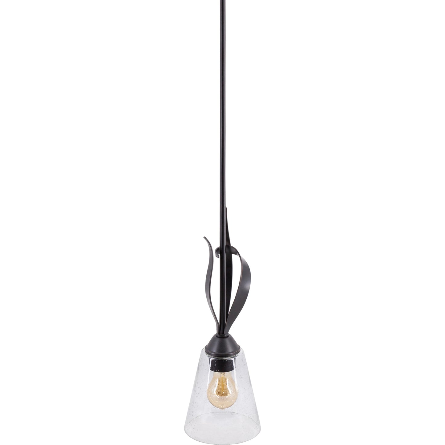 001 SI-1905249 | Primary Silo | Dhalia Ceiling Light - 25311 by Surya in black, clear and hand finishedseededpainted. Made from glass, metal in a modern style.