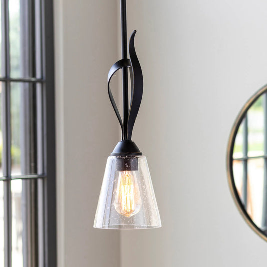 Dhalia Ceiling Light - 25311 by Surya in light grey, medium grey and hand finishedseededpainted. Made from glass, metal in a modern style.