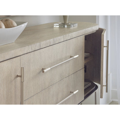 Modern Mood Server by Hooker Furniture. Made from oak veneers, metal in a modern style.
