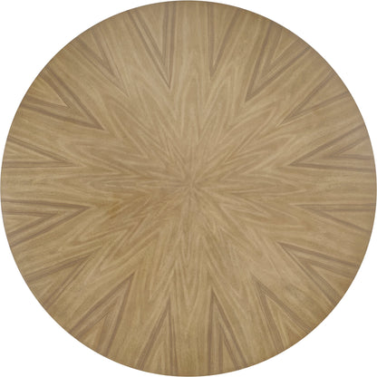 Buckingham Round Bleached Walnut Dining Table by Jonathan Charles in brown and bleached walnut. Made from walnut in a transitional style.