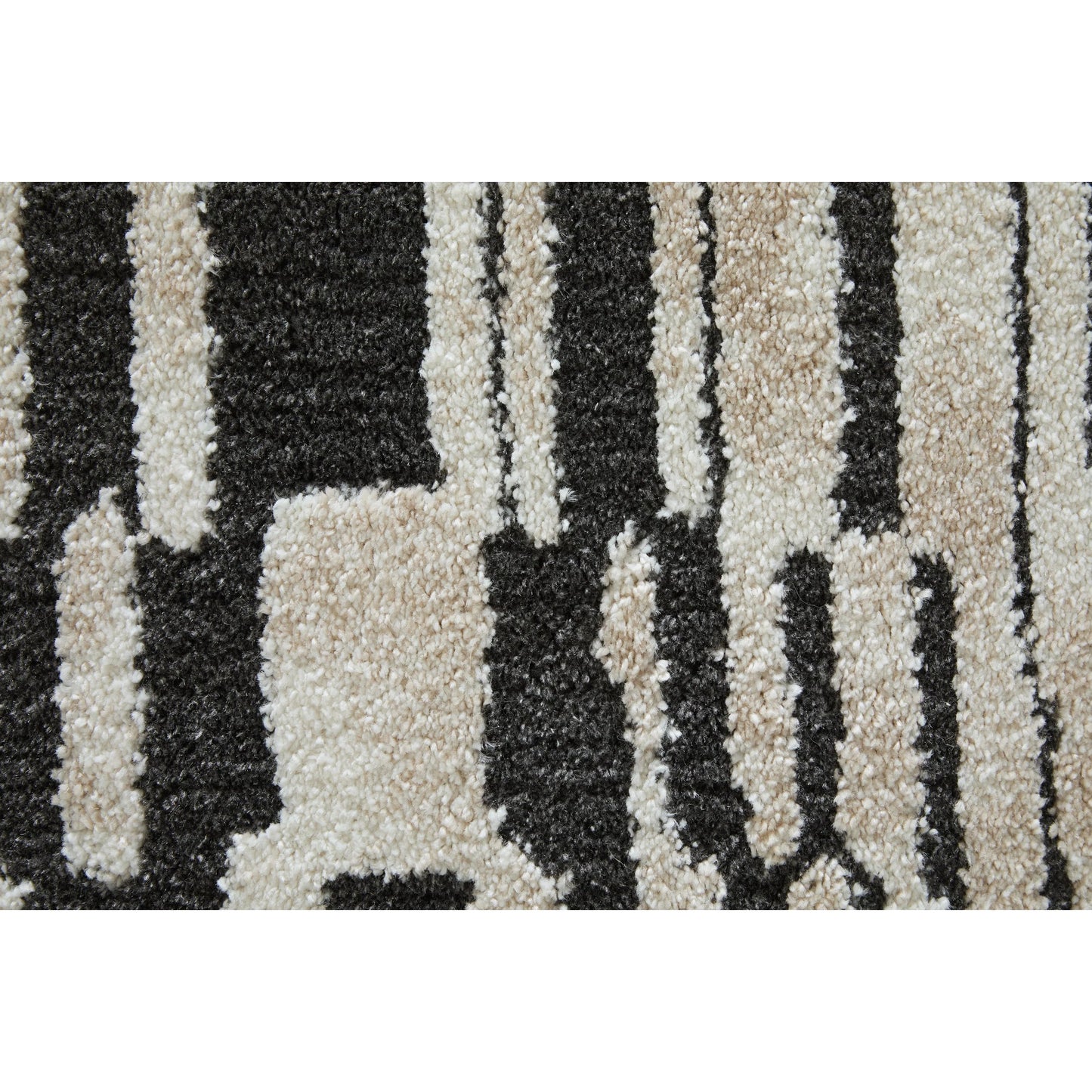 004 SI-2635527,SI-2635528,SI-2635529,SI-2635530,SI-2635531 | Closeup | Gilmore Stripes GIL39UPF Rug by Feizy in ivory, black. Made from polypropylene in a unique style.