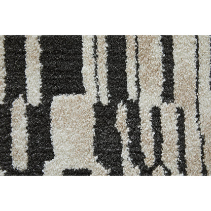 Gilmore Stripes GIL39UPF Rug by Feizy in ivory, black. Made from polypropylene in a unique style.